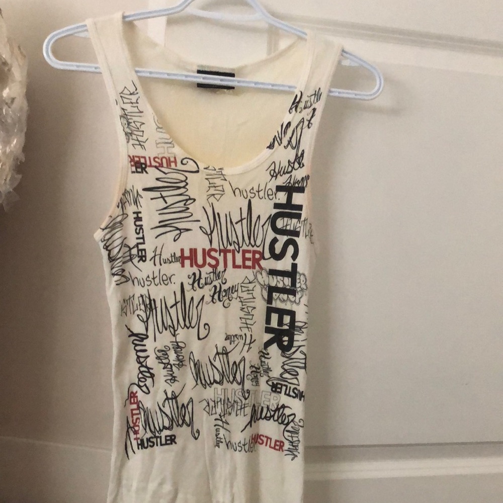 White Hustler tank top, size Large